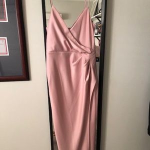 BHLDN Blush Freya Satin Charmeuse Dress